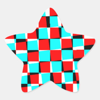 Corey Tiger 80er Vintag Op Art Stern-Aufkleber