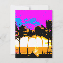Corey Tiger 80er Vintag Palm Trees Sunset