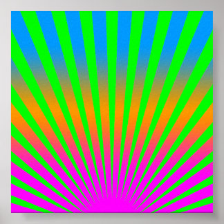 Corey Tiger 80er Vintag steigende Sonnenstrahlen Poster