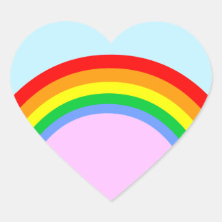 Corey Tiger 80er Vintag Style Rainbow Herz-Aufkleber