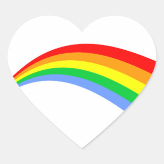 Corey Tiger 80er Vintag Style Rainbow Herz-Aufkleber