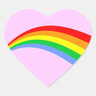 Corey Tiger 80er Vintag Style Rainbow Herz-Aufkleber