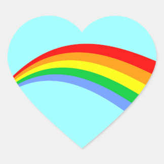 Corey Tiger 80er Vintag Style Rainbow Herz-Aufkleber