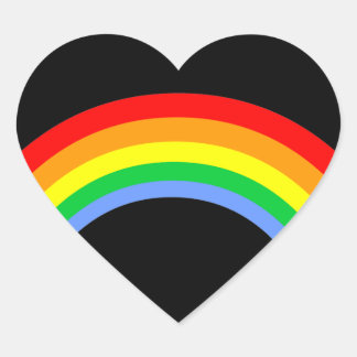 Corey Tiger 80er Vintag Style Rainbow Herz-Aufkleber