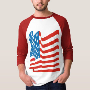 Corey Tiger 80er Vintage-amerikanische Flagge T-Shirt