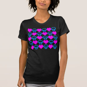 Corey Tiger-80er Vintage Herz-Pilze T-Shirt