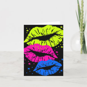 Corey Tiger 80er Vintage Lippen & Sterne Küsse Karte