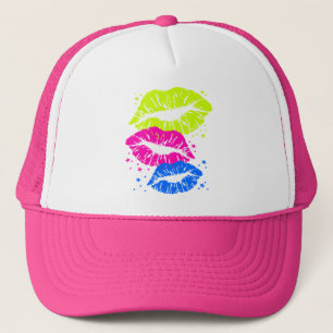 Corey Tiger-80er Vintage Lippen u. hat Küsse in Truckerkappe