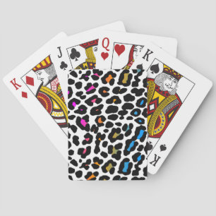 Corey Tiger 80er Vintage Neon Leopard Spielkarten