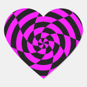 Corey Tiger 80er Vintage Op Art Herz-Aufkleber