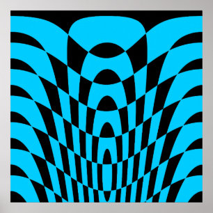 Corey Tiger 80er Vintage Op Art Poster