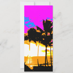 Corey Tiger 80er Vintage Palmwedel Sonnenuntergang
