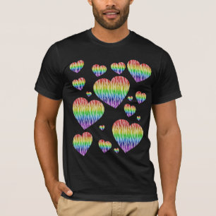 Corey Tiger 80er Vintage Regenbogen Valentinstag H T-Shirt
