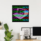 Corey Tiger 80er Vintage Style Computer Nerd Poster (Heimbüro)