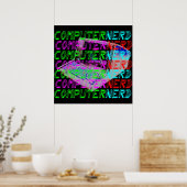 Corey Tiger 80er Vintage Style Computer Nerd Poster (Küche)