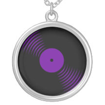 Corey Tiger 80er Vinyl Record Necklace (Lila)