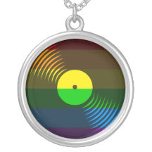 Corey Tiger 80er Vinyl Record Necklace (Regenbogen