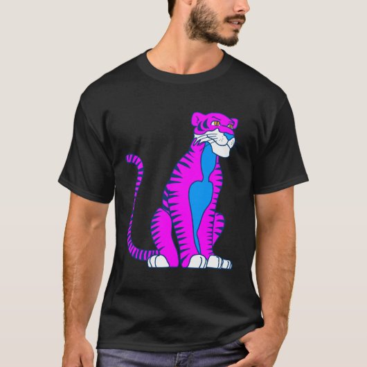 COREY TIGER 80's ALERT PINK TIGER T-Shirt (Vorderseite)