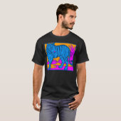 COREY TIGER 80's BLAUE TIGER SCENE T-Shirt (Vorne ganz)