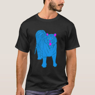 COREY TIGER 80's BLAUE TIGER STEHEND T-Shirt