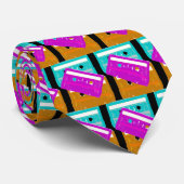 Corey Tiger 80s Kassette Tapes Tie Krawatte (Gerollt)