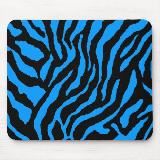 COREY TIGER 80'S RETRO BLUE BLACK STRIPES MOUSEPAD