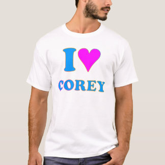 COREY TIGER 80's Retro I LIEBE COREY T-Shirt