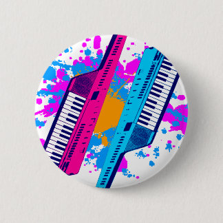 Corey Tiger 80's Retro Keytar Neon Spritzer Button