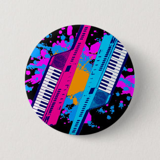 Corey Tiger 80's Retro Keytar Neon Spritzer Button