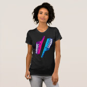 Corey Tiger 80's Retro Keytar Pink & Blue T-Shirt (Vorne ganz)