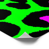 Corey Tiger 80s Retro Leopard Pattern Poster (Ecke)
