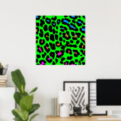 Corey Tiger 80s Retro Leopard Pattern Poster (Heimbüro)