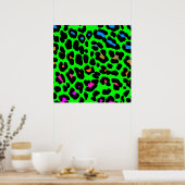 Corey Tiger 80s Retro Leopard Pattern Poster (Küche)