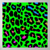 Corey Tiger 80s Retro Leopard Pattern Poster (Vorne)