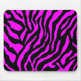 COREY TIGER 80'S RETRO PINK BLACK STRIPES MOUSEPAD