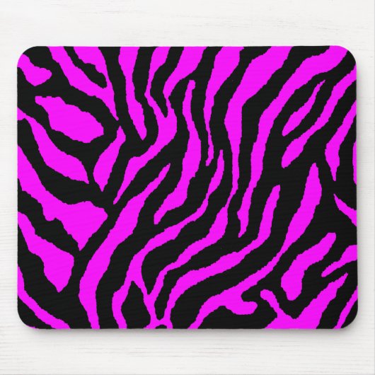 COREY TIGER 80'S RETRO PINK BLACK STRIPES MOUSEPAD (Vorne)