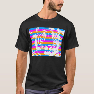 COREY TIGER 80'S STRIPED TIGER FACE T-Shirt