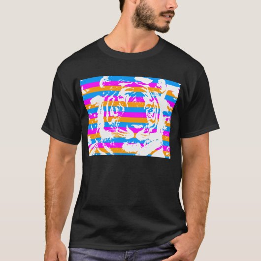COREY TIGER 80'S STRIPED TIGER FACE T-Shirt (Vorderseite)