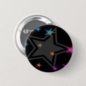 COREY TIGER ACHTGHTIES RETRO DISCO STARS BUTTON (Vorne & Hinten)
