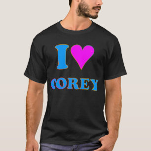 COREY TIGER-Achtzigerjahre Retro I LIEBE COREY T-Shirt