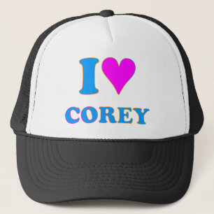 COREY TIGER-Achtzigerjahre Retro I LIEBE COREY Truckerkappe