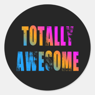 COREY TIGER-Achtzigerjahre RETRO TOTAL Runder Aufkleber