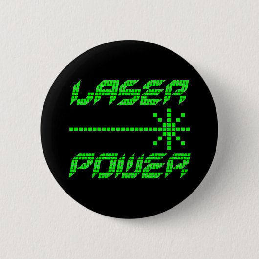 COREY TIGER RETRO LASER POWER der 80er Jahre Button (Vorderseite)