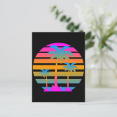 COREY TIGER RETRO SUNSET PALM BÄUME POSTKARTE (Stehend Vorderseite)