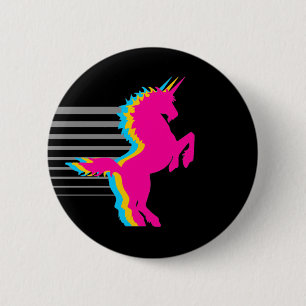 COREY TIGER RETRO VINTAG UNICORN DER 80er Jahre Button