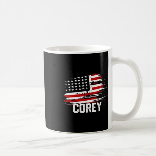 Corey Usa Flag Personalisiert 4. Juli Corey Kaffeetasse (Rechts)