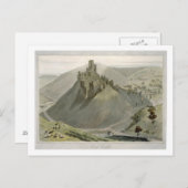 Corfe Castle aus "A Voyage Around Great Britain" Postkarte (Vorne/Hinten)