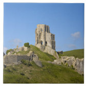 Corfe Castle, Corfe, Dorset, England Fliese (Vorderseite)