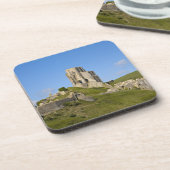 Corfe Castle, Corfe, Dorset, England Getränkeuntersetzer (Linke Seite)
