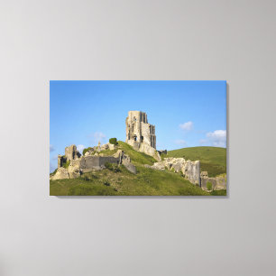 Corfe Castle, Corfe, Dorset, England Leinwanddruck